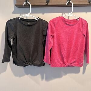 babyGAP 3T GapFit BUNDLE (2) Long Sleeve Knot-Tie Front Tops